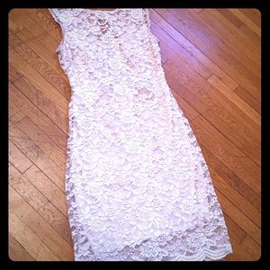 Beautiful open-back ivory lace dress